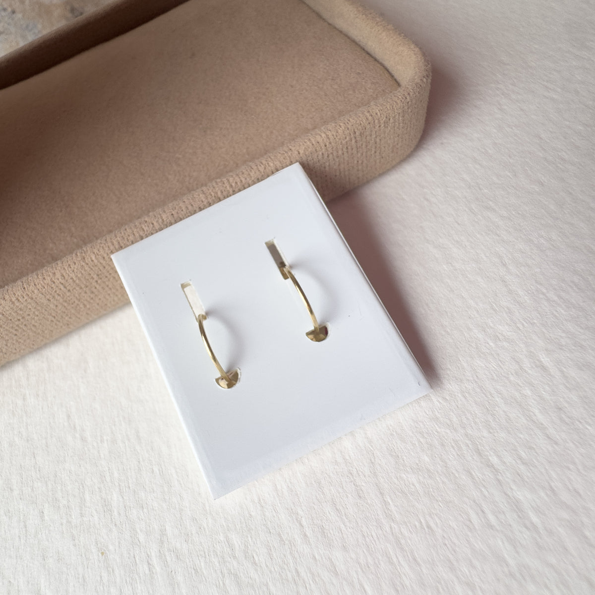 Red and Clear 2 in 1 Double 14K Solid Gold Earrings