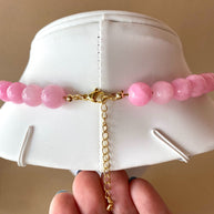 Pink Jade 10mm Necklace