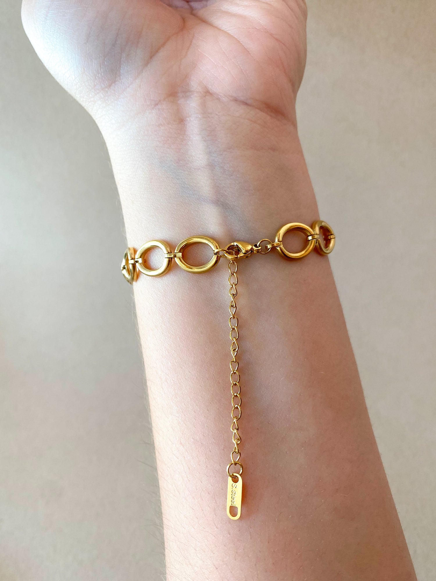Circular Links Steel Bracelet