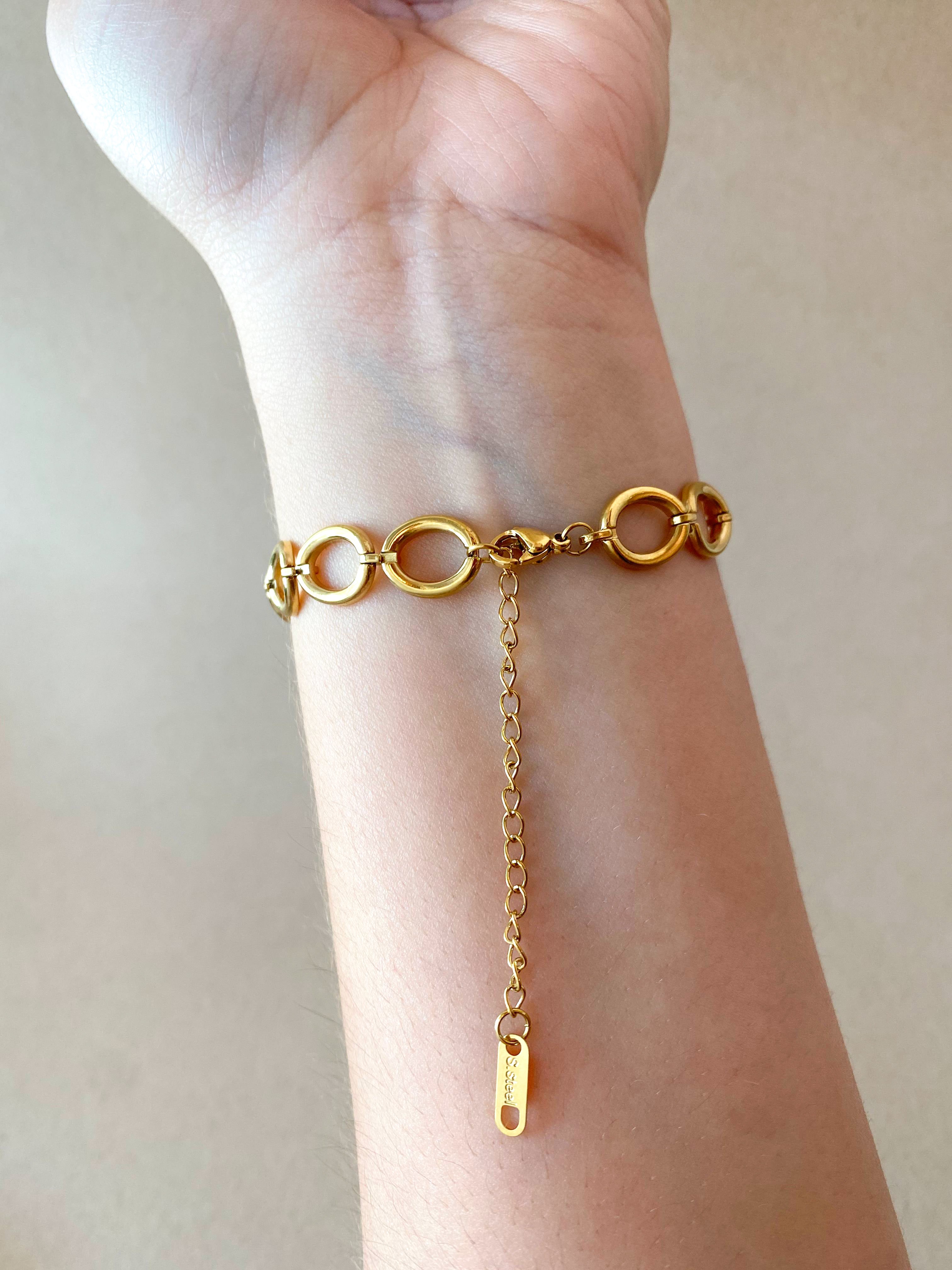 Circular Links Steel Bracelet