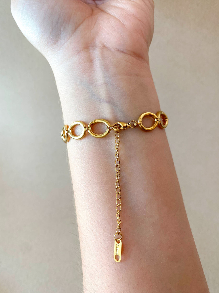 Circular Links Steel Bracelet