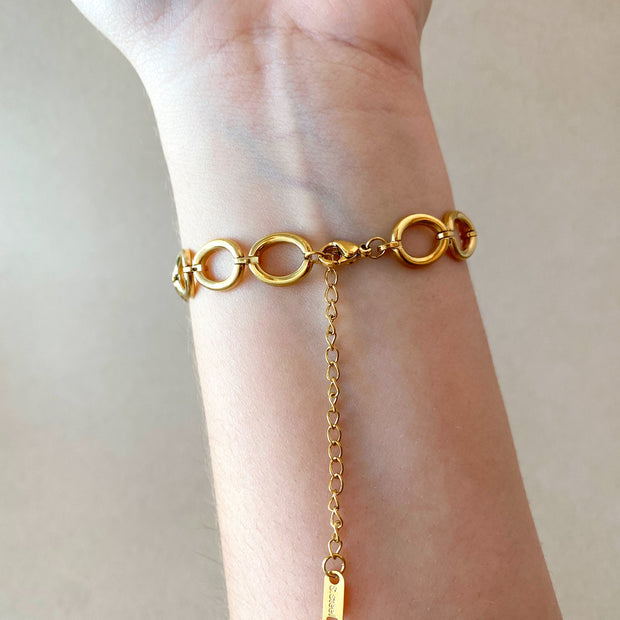 Circular Links Steel Bracelet