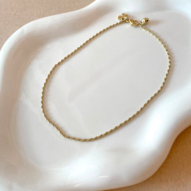 Rope Chain Golden Style Anklet