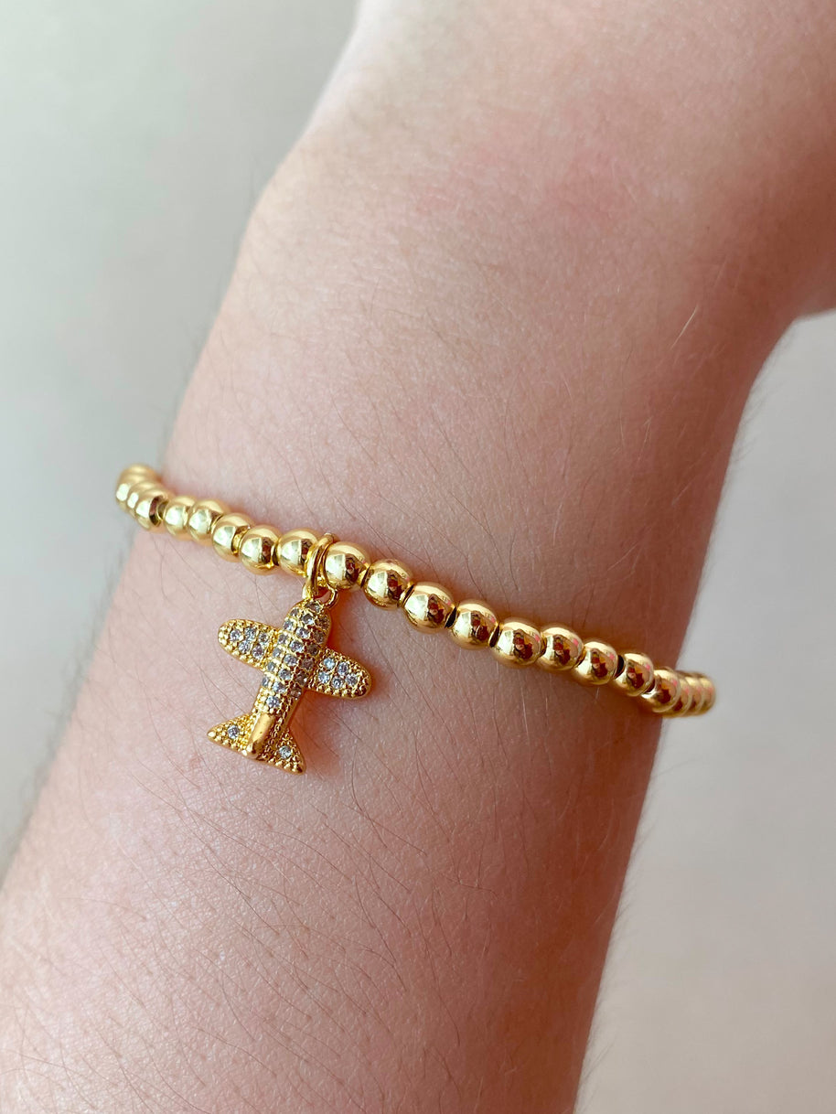 Shiny Airplane Elastic Bracelet