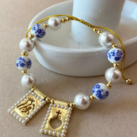 Carmen Virgin Pearls Scapular Adjustable Bracelet