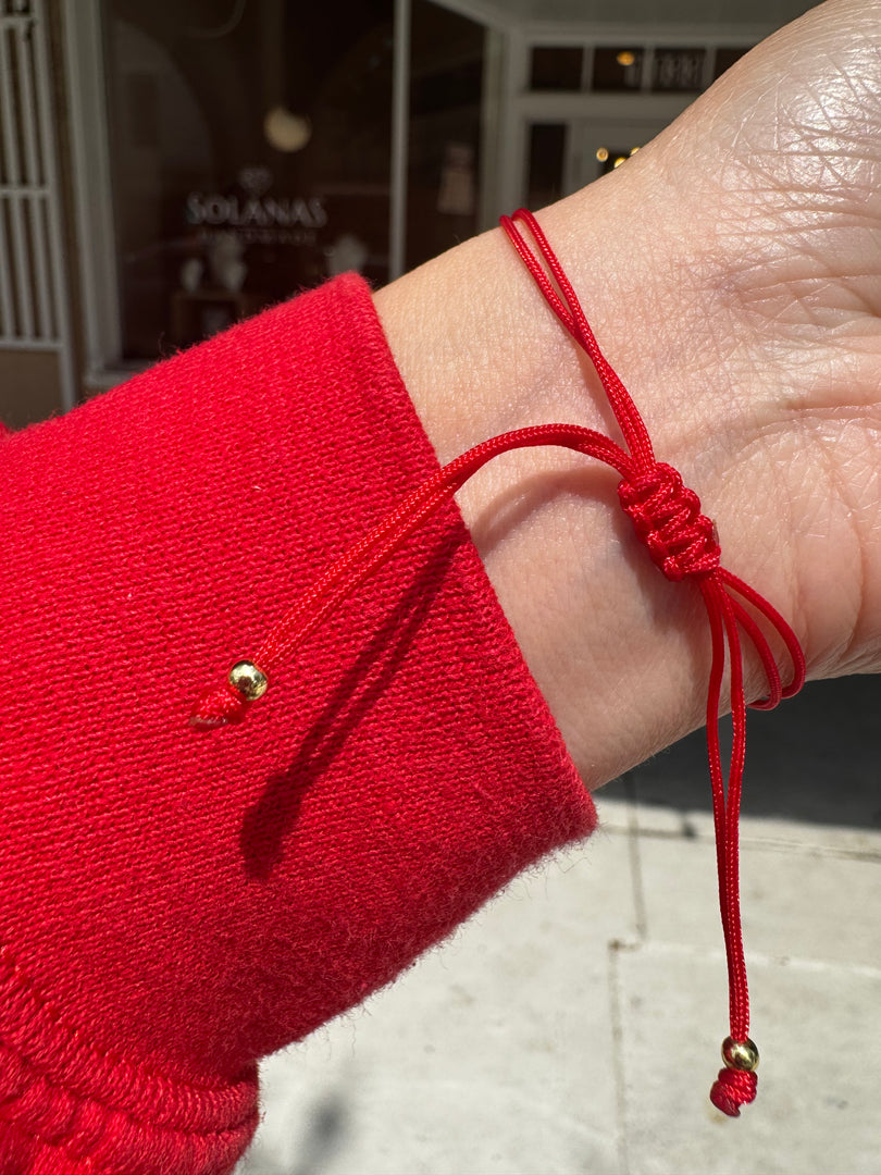 Pulsera Roja Grano de Cafe 