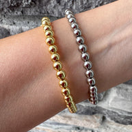 Pulseras Elásticas Gold & Silver Clovers Zirconia