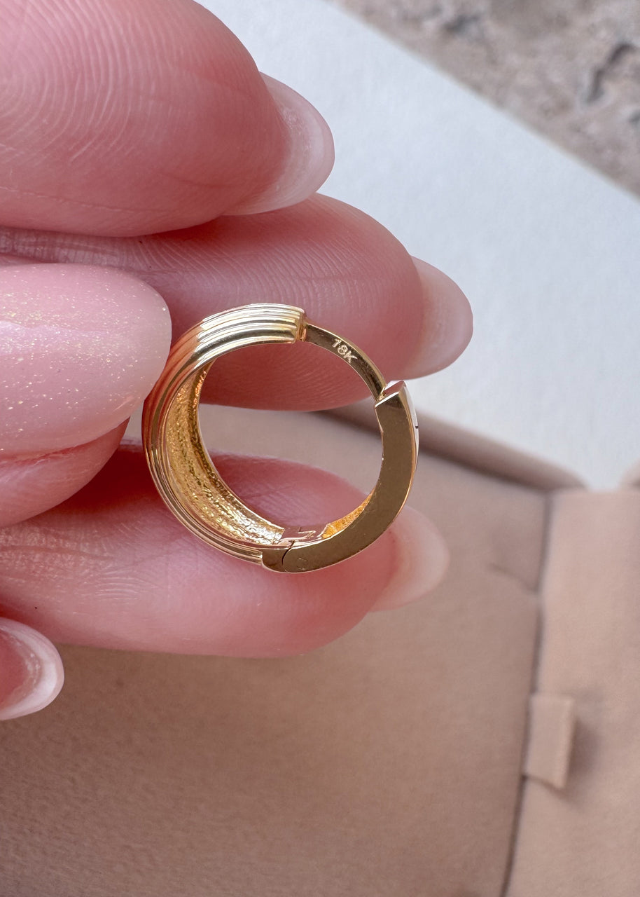 Lineal 18k Solid Gold Hoops