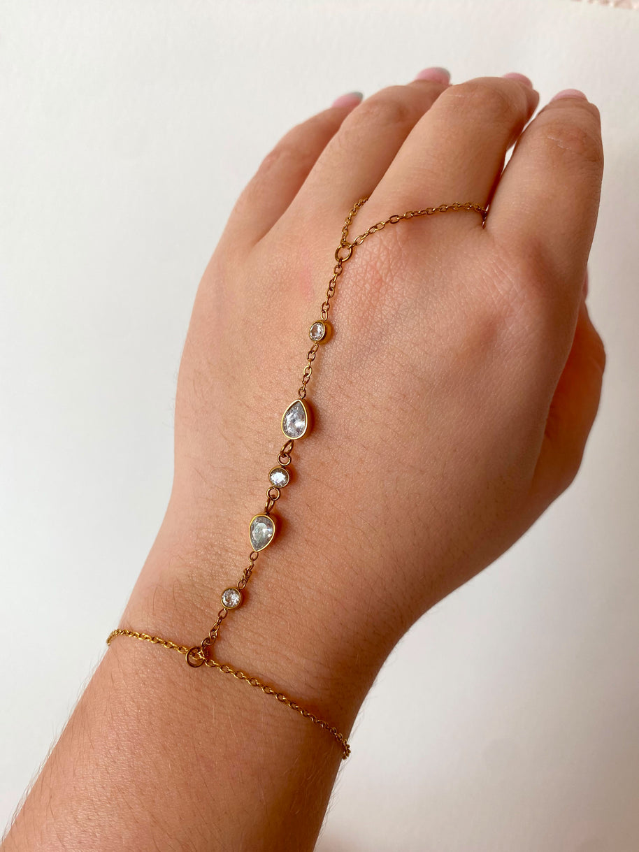 Zircon Drop Style Ring - Bracelet