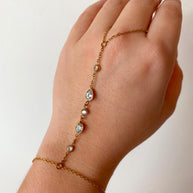 Zircon Drop Style Ring - Bracelet