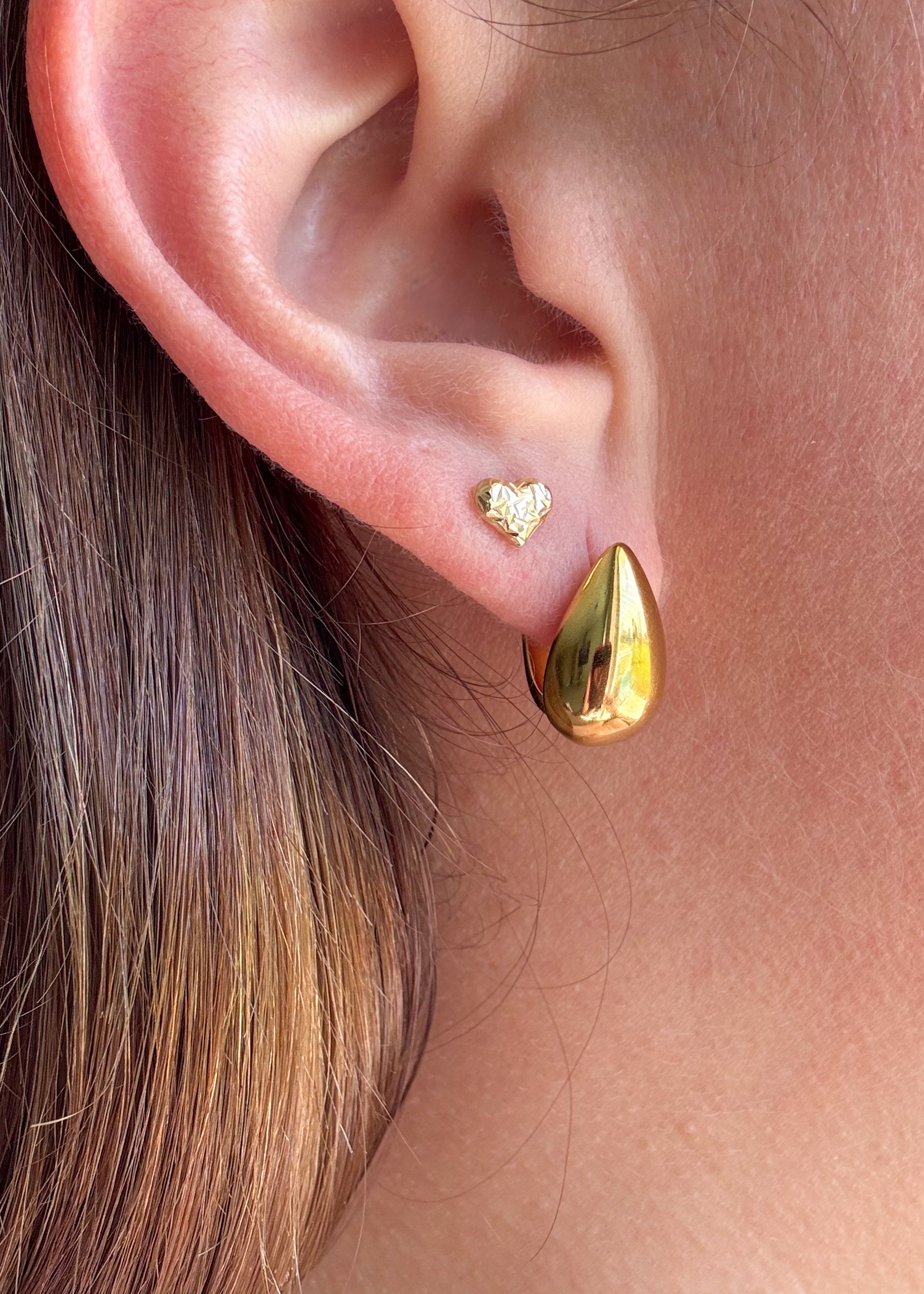Golden Oval Plain Hoops