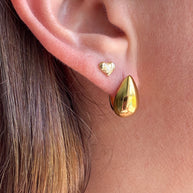Golden Oval Plain Hoops