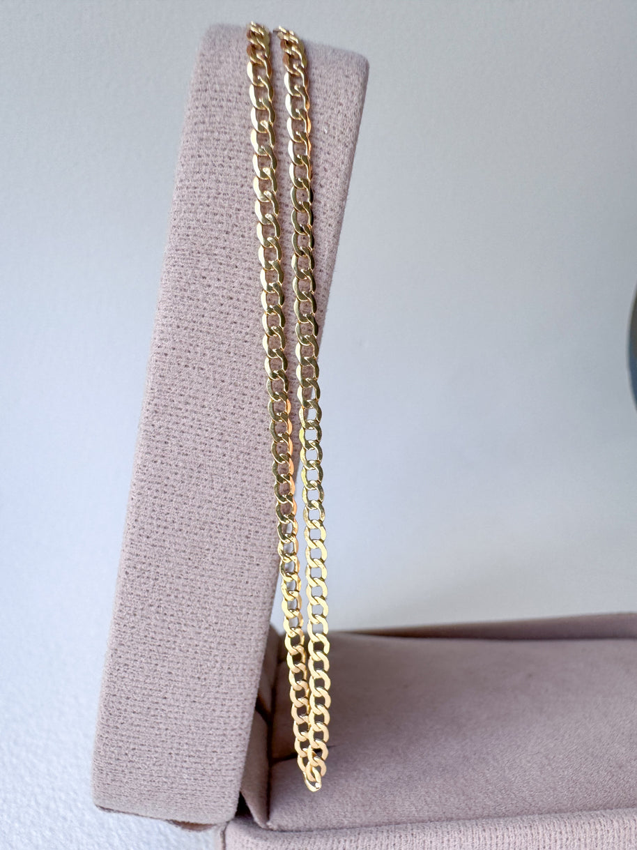 2 in 1 Chain 18k Solid Gold Necklace