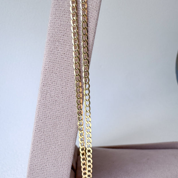 2 in 1 Chain 18k Solid Gold Necklace