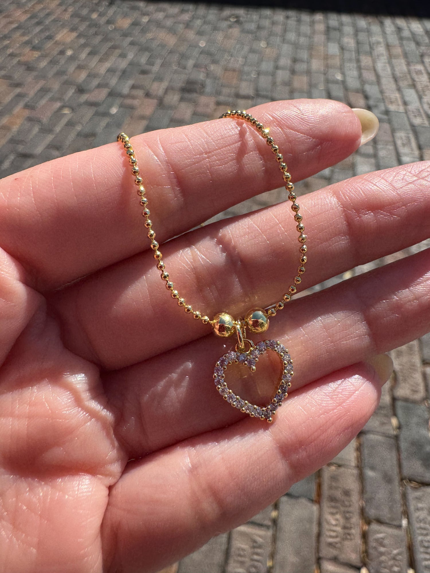 Shiny Heart Adjustable Necklace