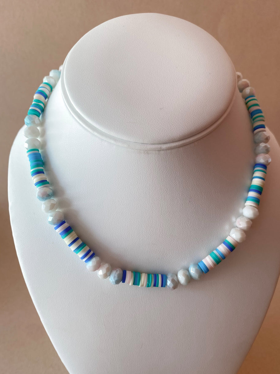 Blue Gems Beads Necklace