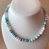 Blue Gems Beads Necklace