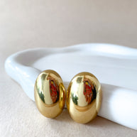 Golden Steel Drop Big Shape Earrings