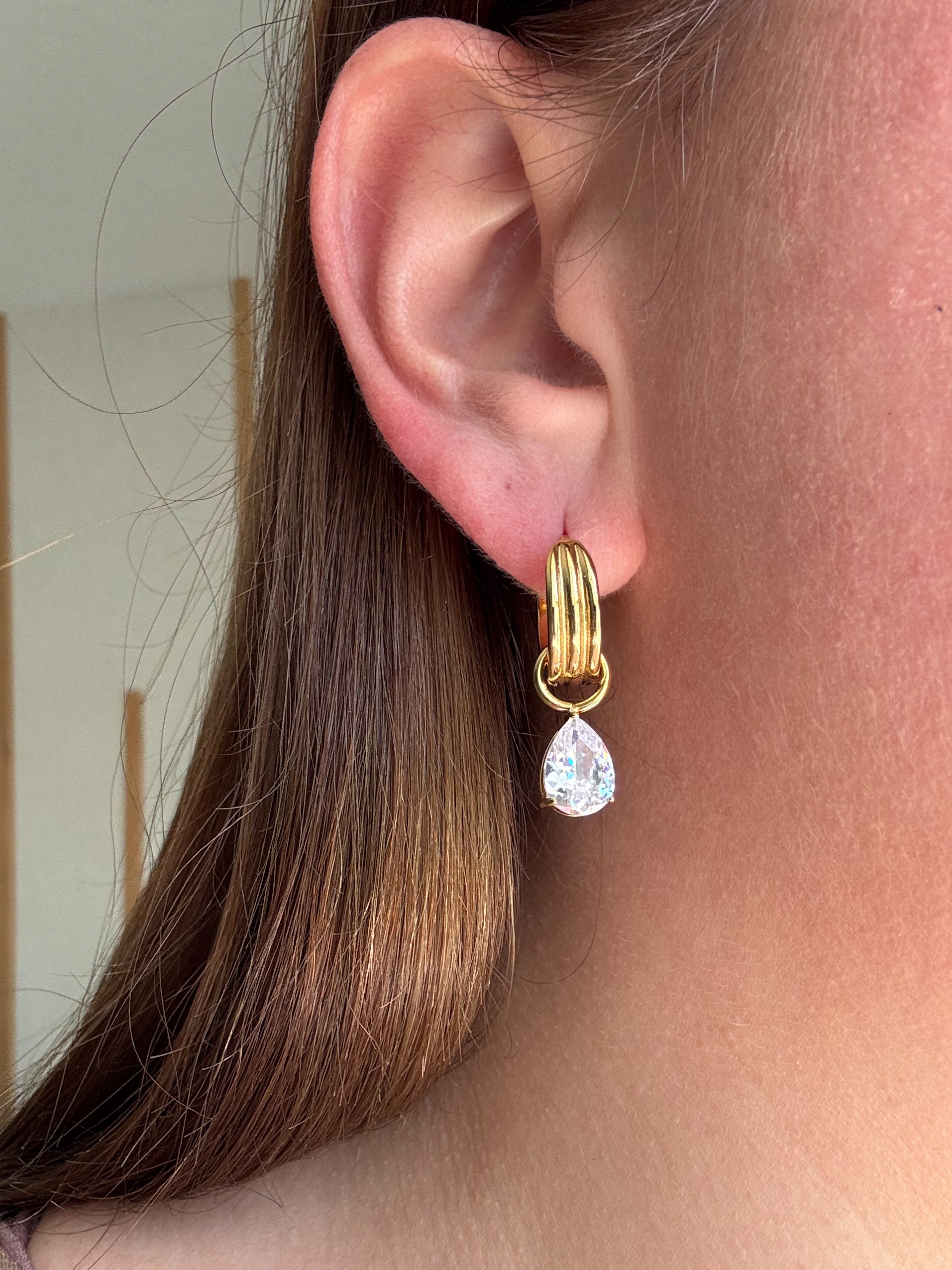 Crystal Shiny Steel Hoops