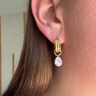 Crystal Shiny Steel Hoops