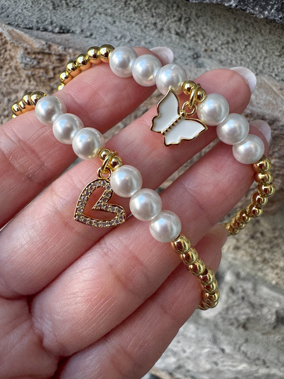 Pulseras Elásticas con Perlas
