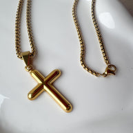 Golden Cross Men Necklace