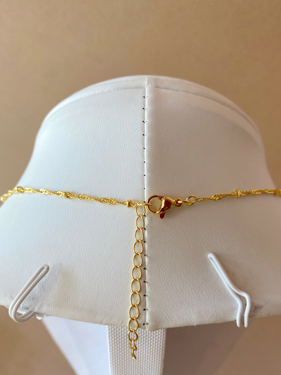 Interlaced Style Plain Golden Chain
