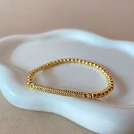 Gold Zirconia Style Elastic Bracelet