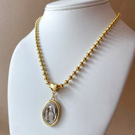 St. Judas Thadeus Gold and Silver Heart Medal Necklace