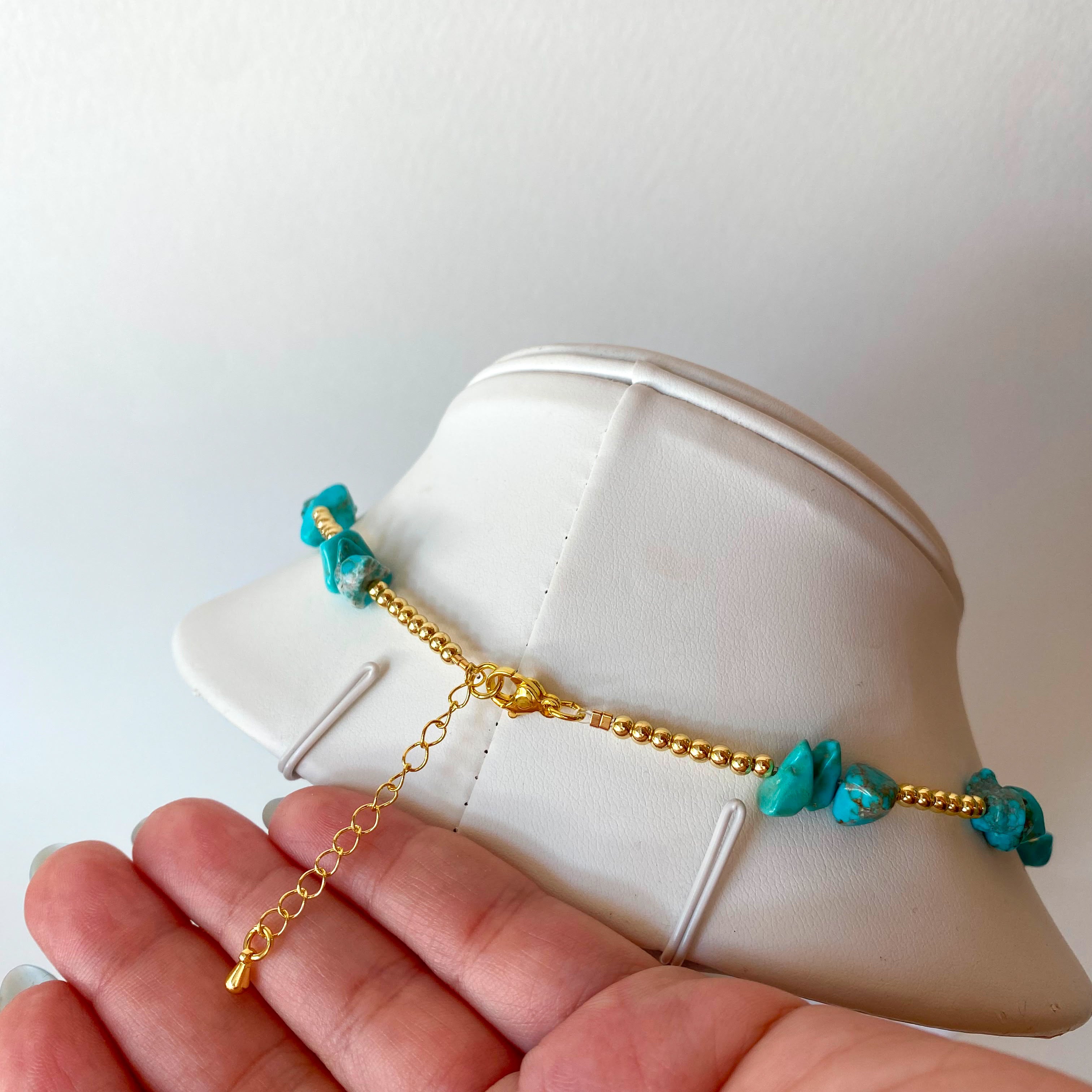 Turquoise & Tiger Eye Stones Beads Necklaces