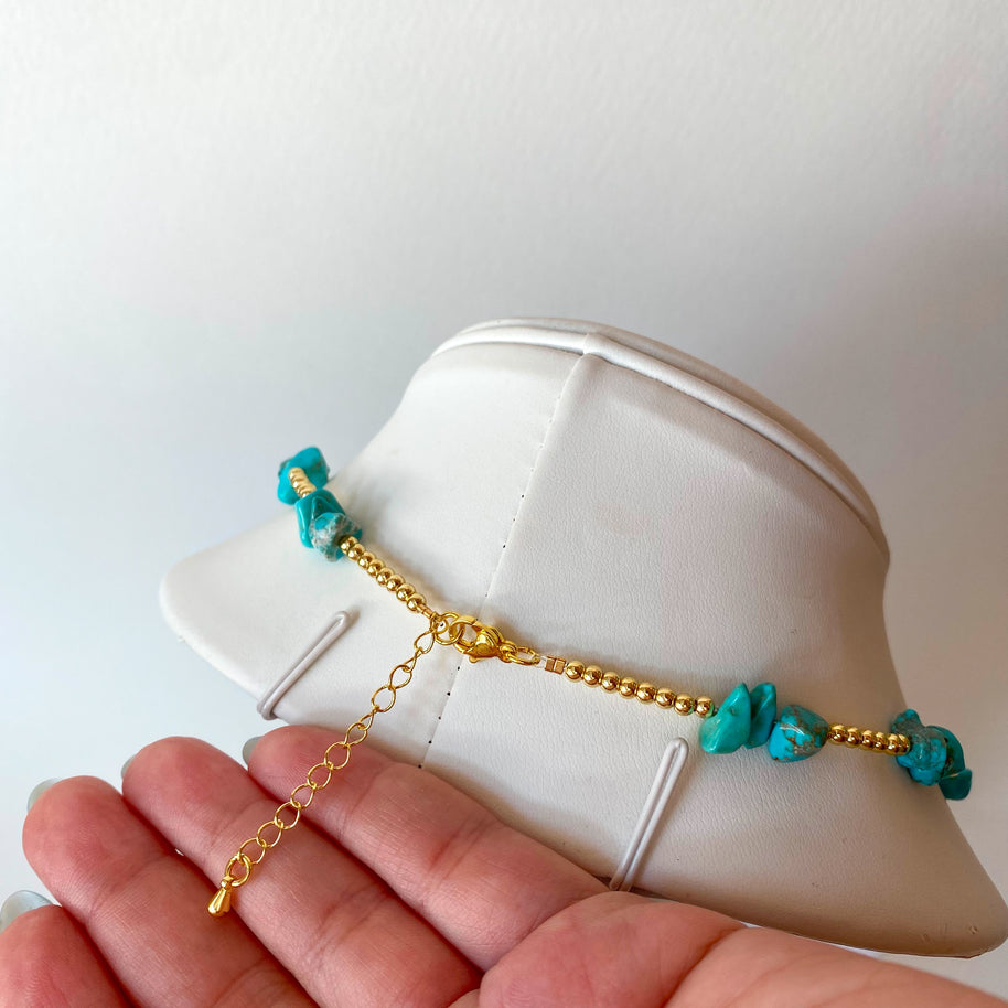 Turquoise & Tiger Eye Stones Beads Necklaces