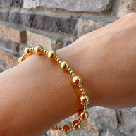 Pulsera Elastica Balines Dorados