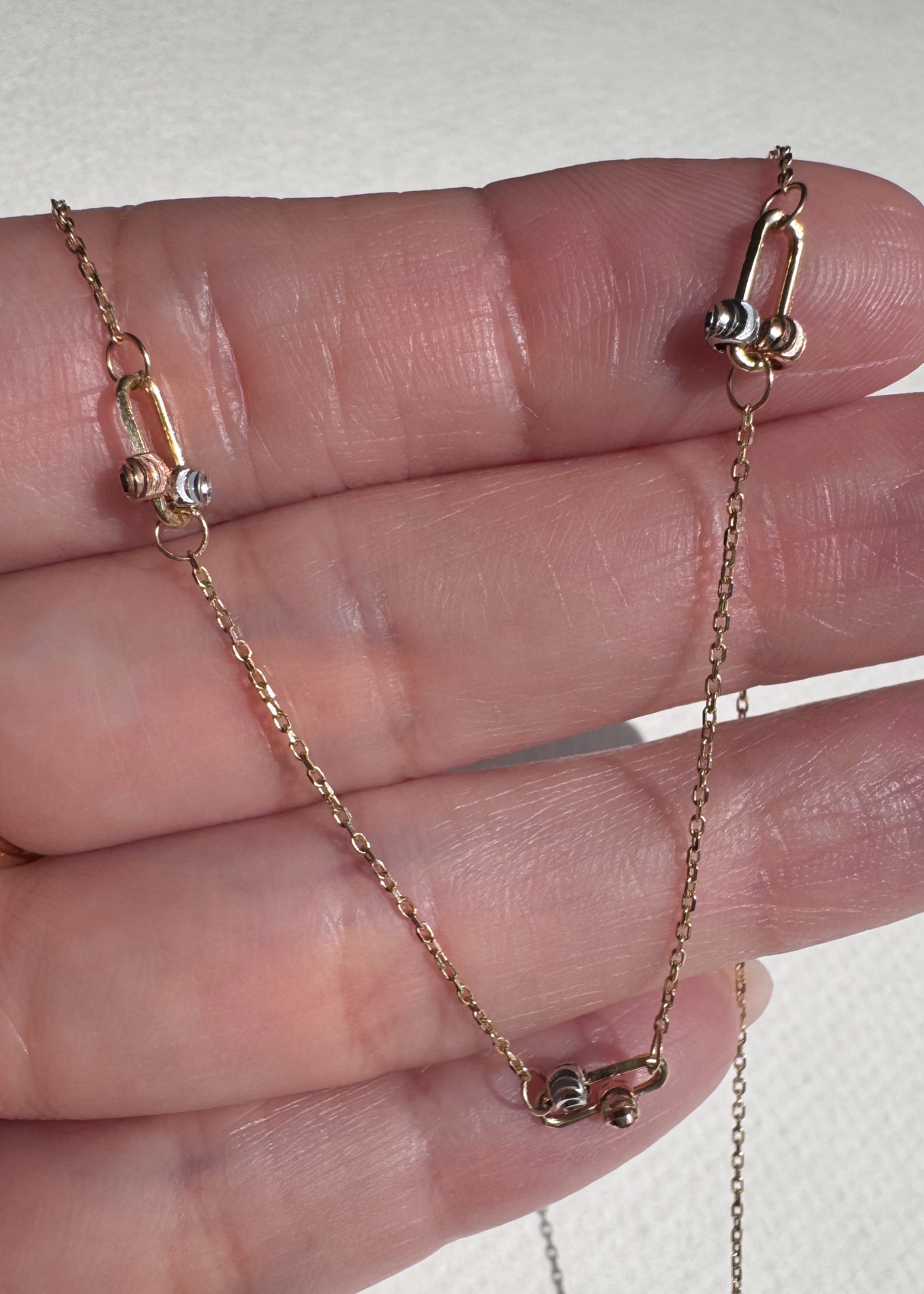3 Gold Chain 14k Italian Solid Gold Necklace