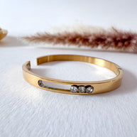 Bangle Move Thick Golden Steel Bracelet