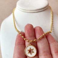 Star of David Mother of Pearl Necklace