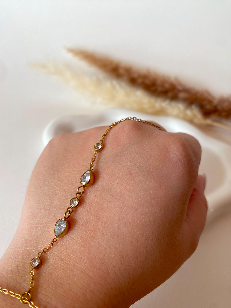 Zircon Drop Style Ring - Bracelet