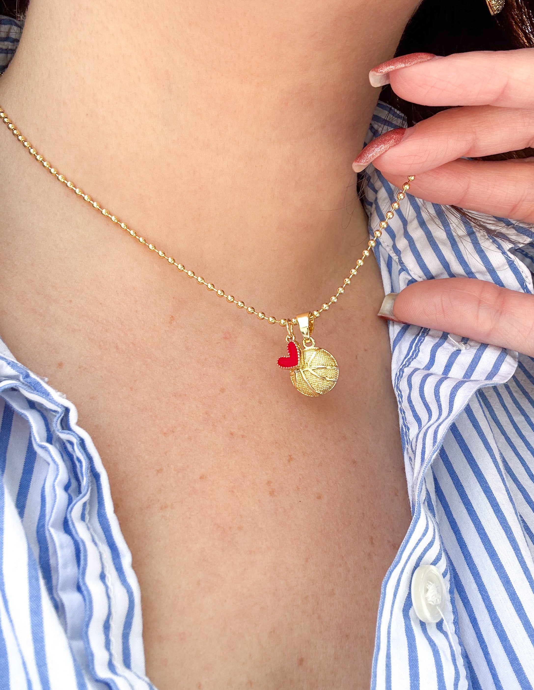 Basketball Style Necklace