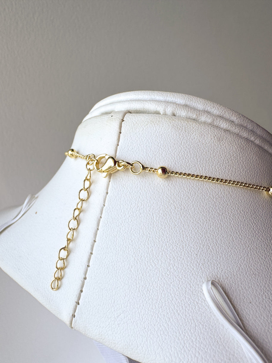 Dragonfly Shiny Pearls Charm Necklace