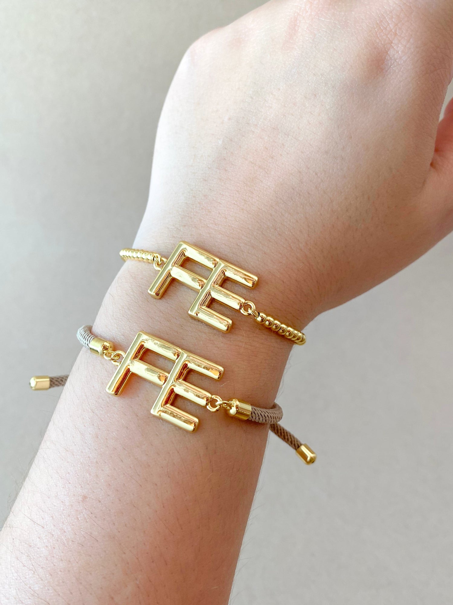 Faith Golden & Gray Style Adjustable Bracelet