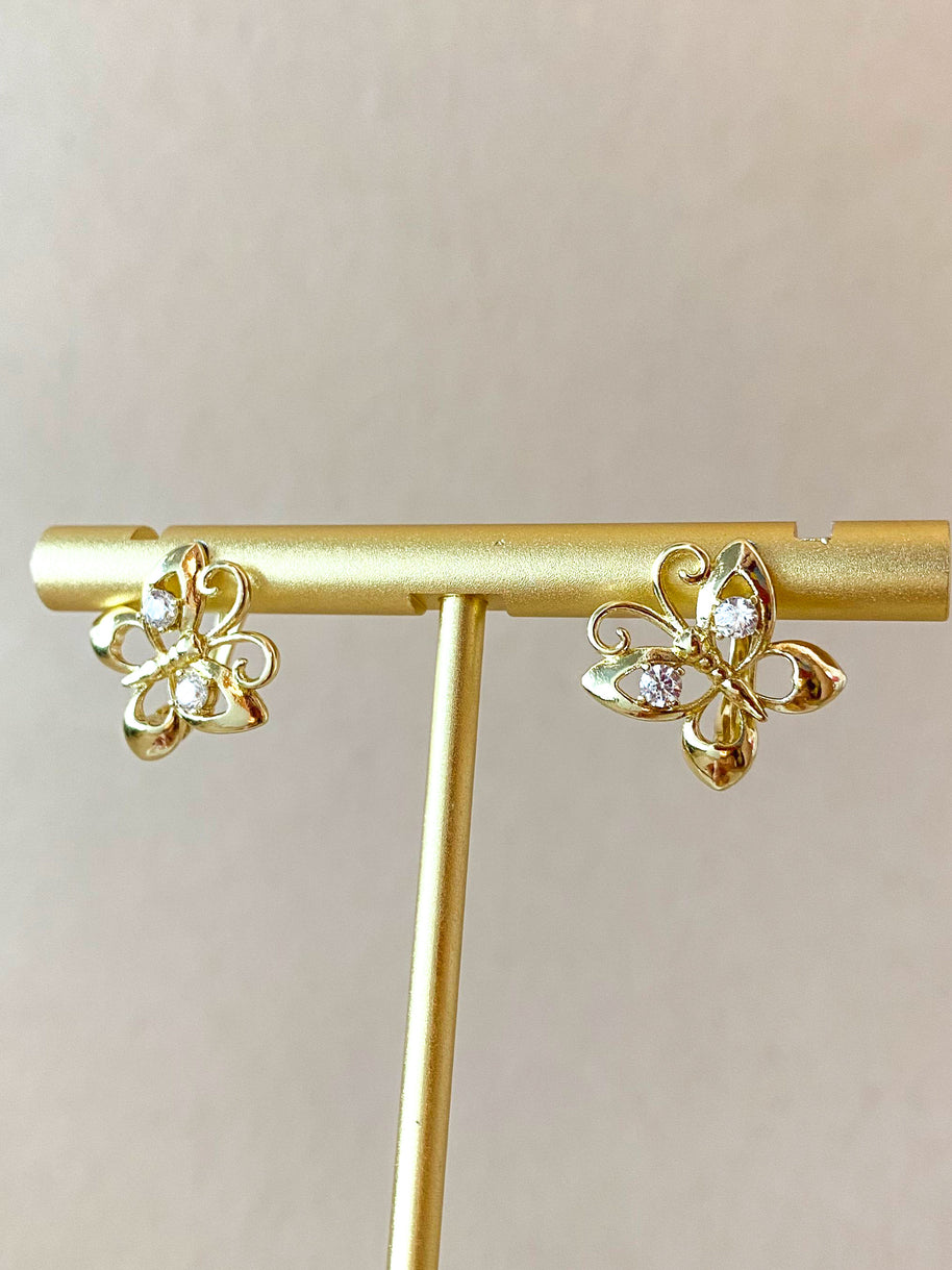 Butterfly Crystal Hoops