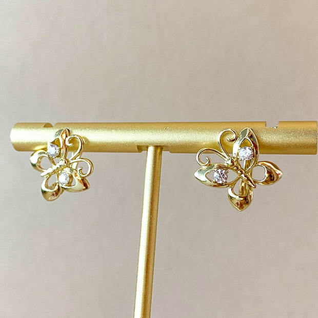 Butterfly Crystal Hoops