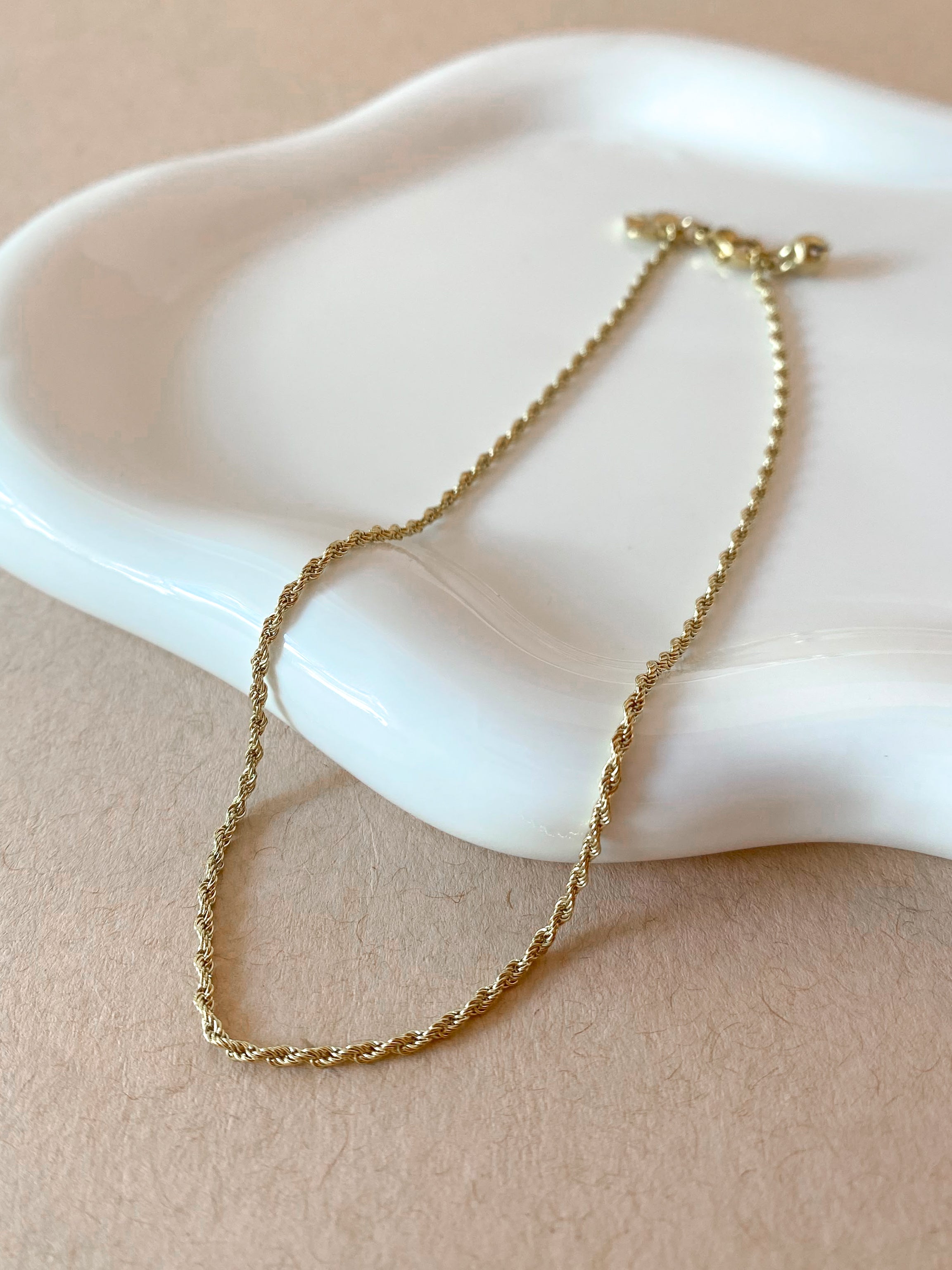 Rope Chain Golden Style Anklet