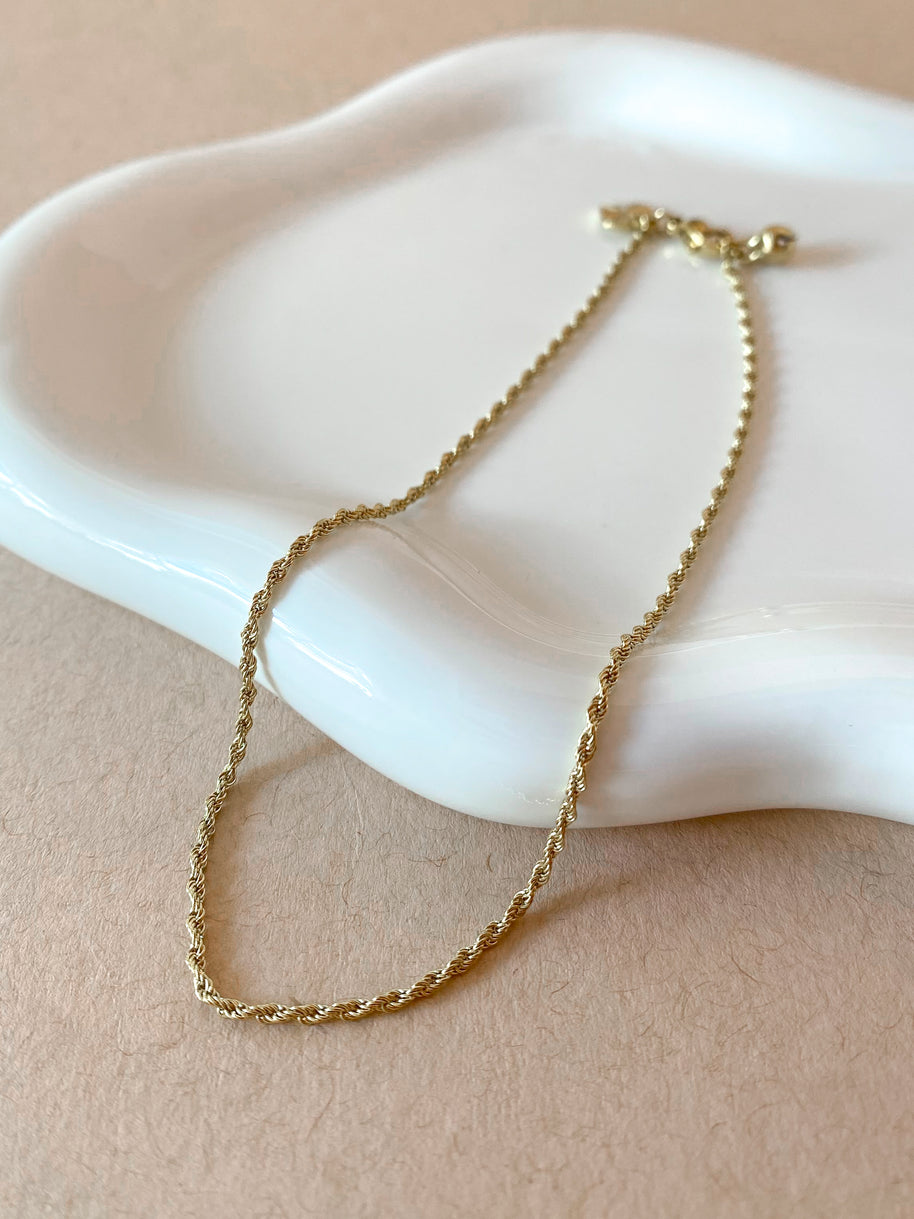 Rope Chain Golden Style Anklet