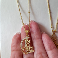 Mom Star & Moon Shape Necklace