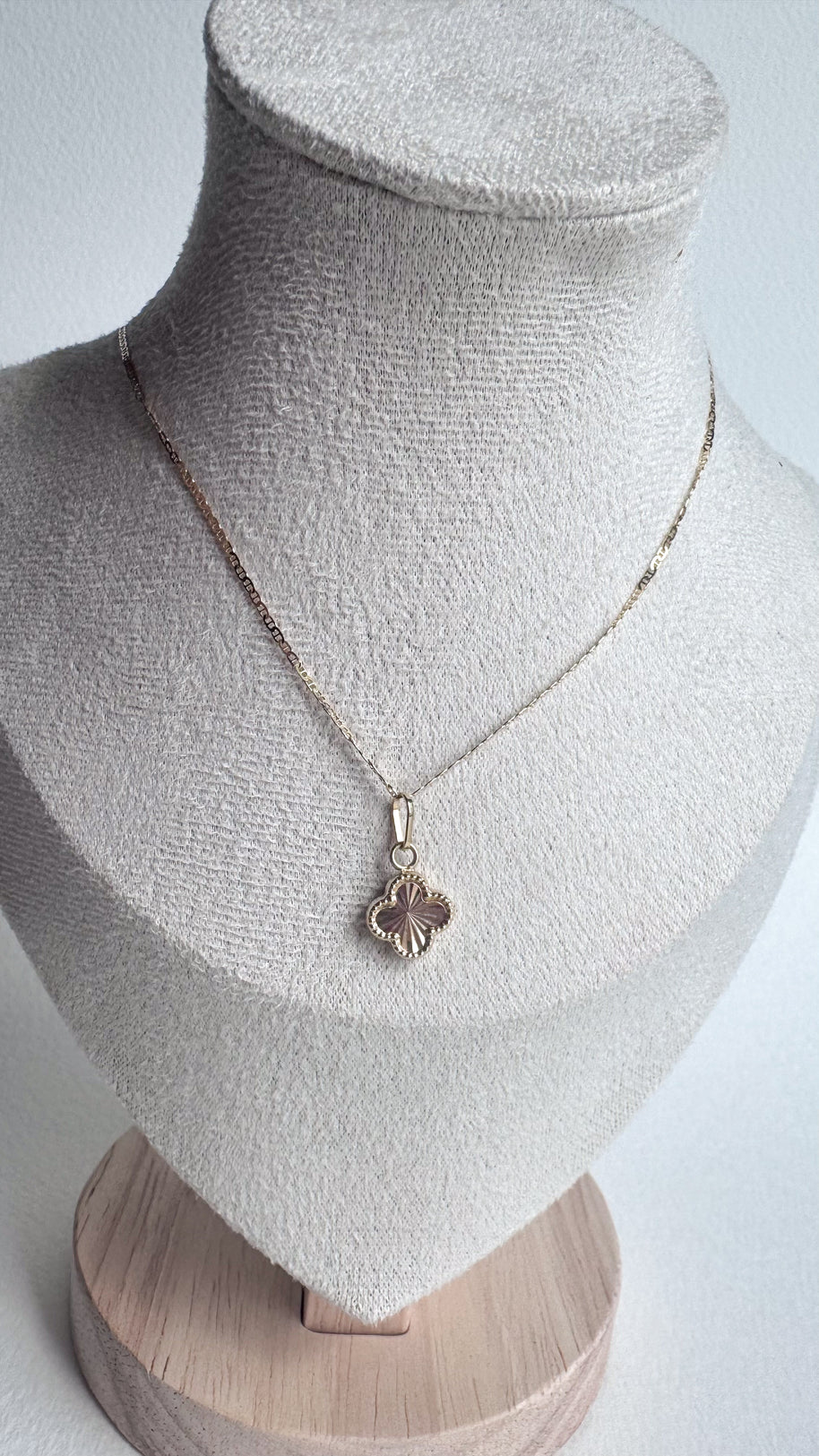 Golden Clover Mirror Style Chain or Charm - 18K Solid Gold