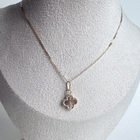 Golden Clover Mirror Style Chain or Charm - 18K Solid Gold