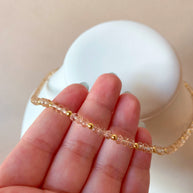 Light Brown Crystals Plain Necklace