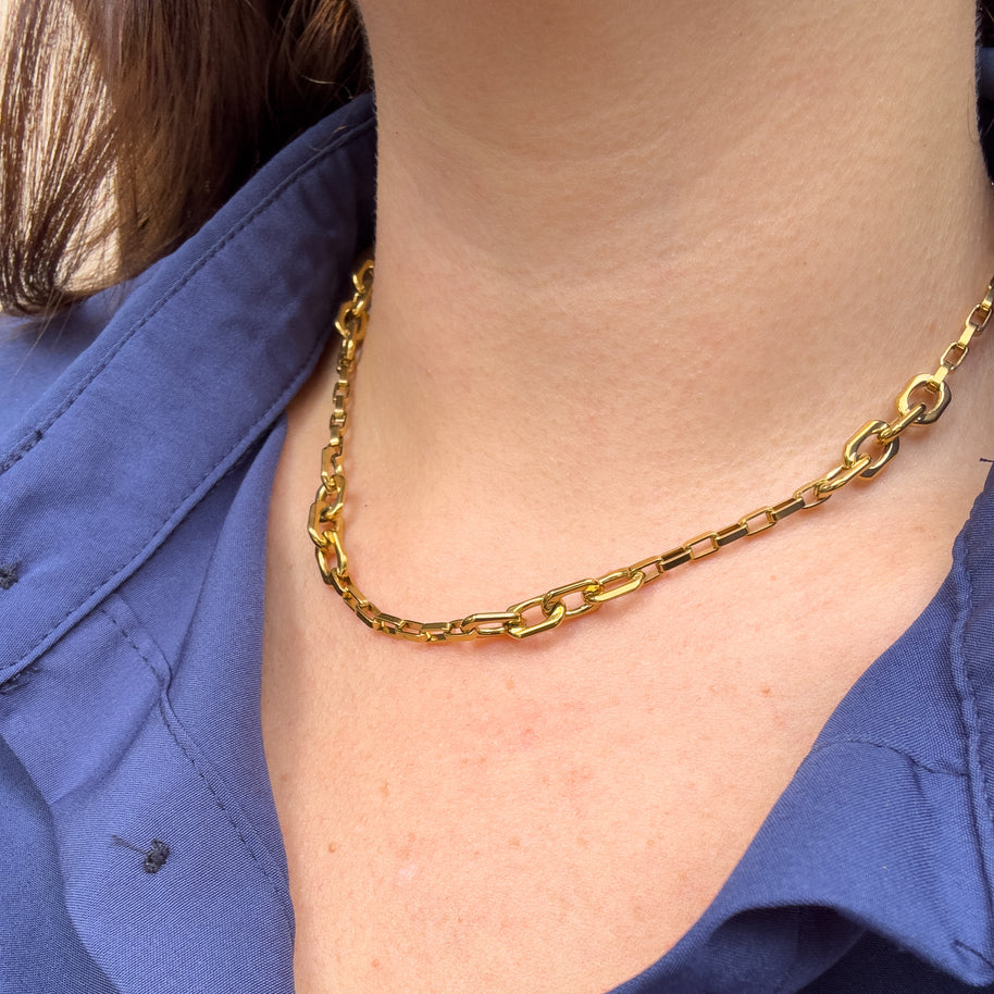 Chunky Link Steel Chain Necklace