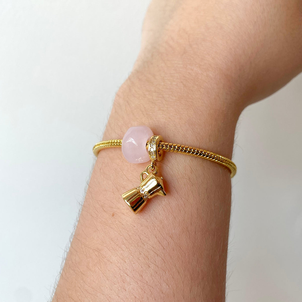 Greca Cup and Pink Turkish Bracelet