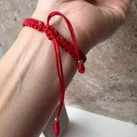 St Bendict 18K Solid Gold in Red String Bracelet